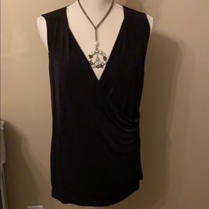 Chico’s black sleeveless travelers top, size 3